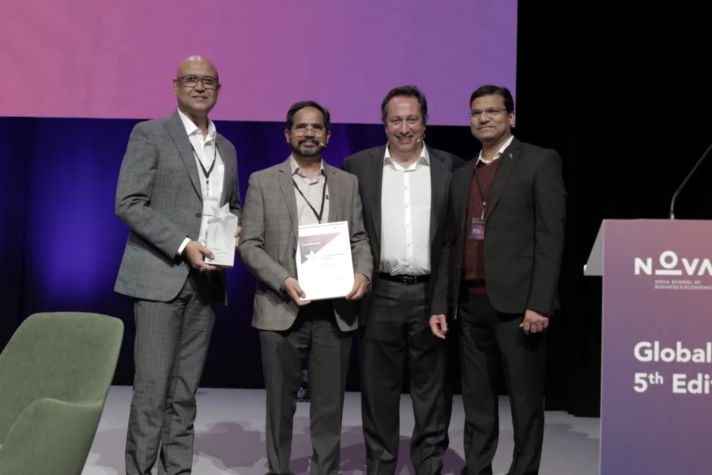 ITC Limited Foods Devision was awared with the 3rd Place Global KAIZEN™ Award. Shirish Yadav, Partha Bhattachrjee and Deepak Desai received the Award on behalf of ITC Foods Devision.