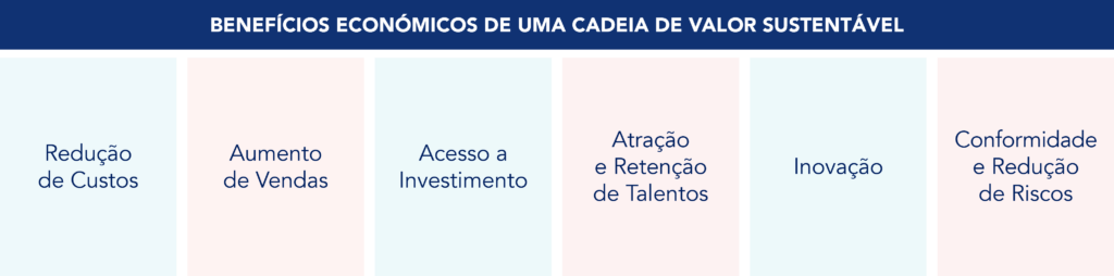 Benefícios económicos de uma cadeia de abastecimento sustentável