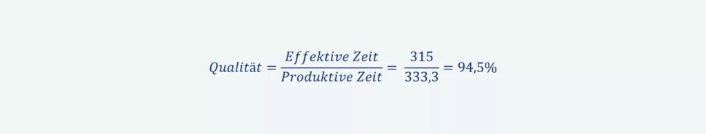 Formel zur Berechnung der Qualität
