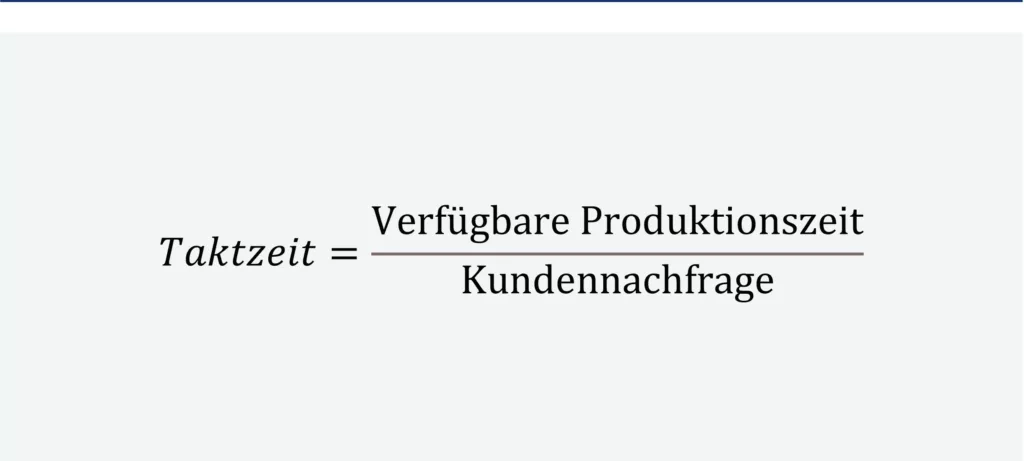 Taktzeit-Berechnungsformel