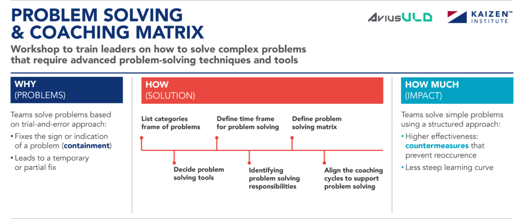 Problem solving and coaching matrix
