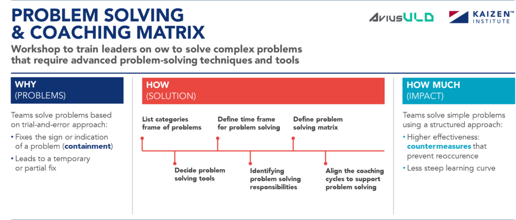 Problem solving and coaching matrix