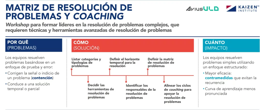 Matriz de resoluci&oacute;n de problemas y coaching