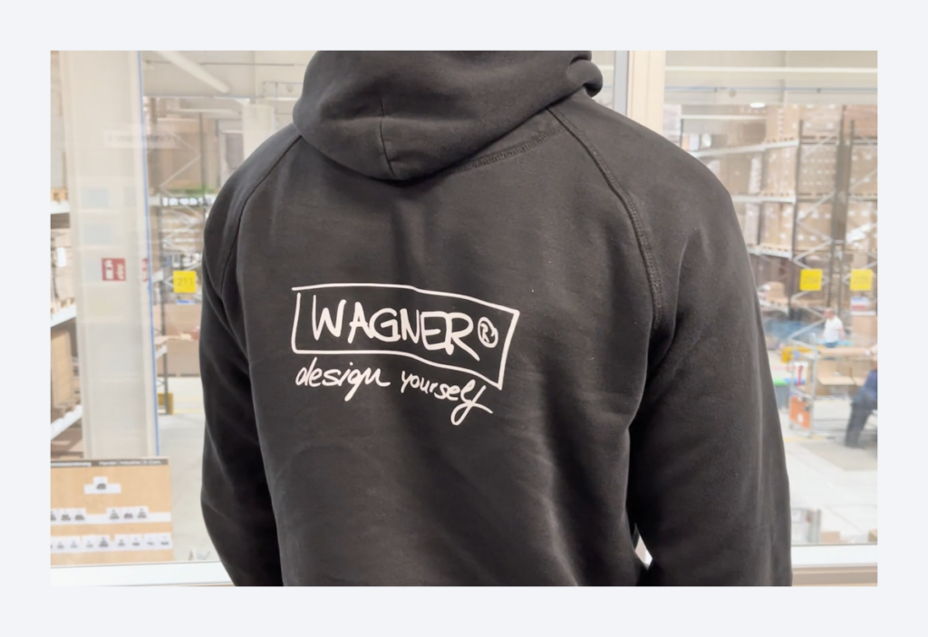 Employee hoodie with brand identity