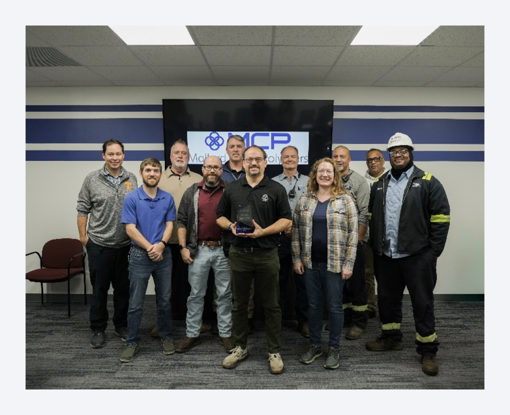 Photo of the Mallard Creek team with the Operational Breakthrough Award