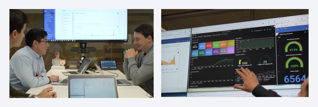 Imagens ilustrativas das reuniões realizadas na empresa