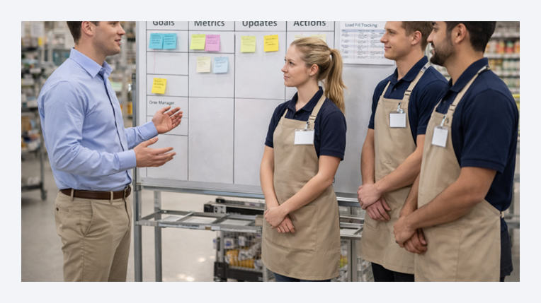 Representative image of team debriefing