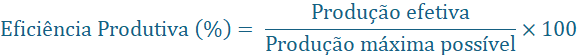 Fórmula eficiência da produção