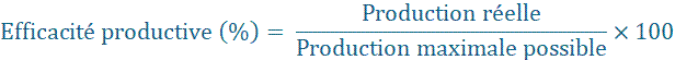 Formule de l’efficacité productive